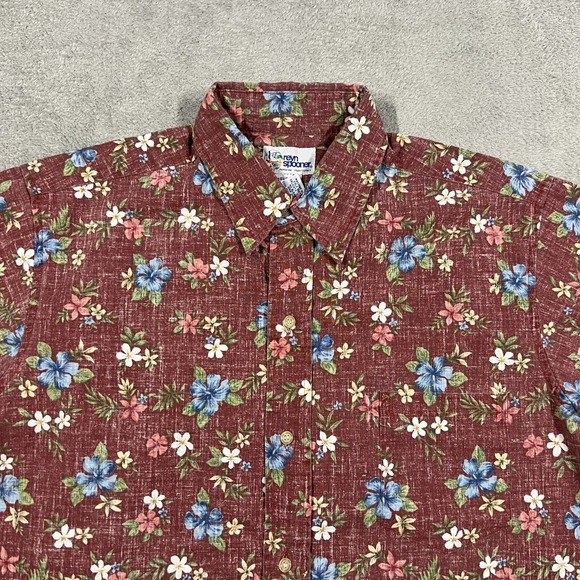 reyn spooner Other - Reyn Spooner Hawaiian Shirt Mens Medium Floral Button Up Reverse Print